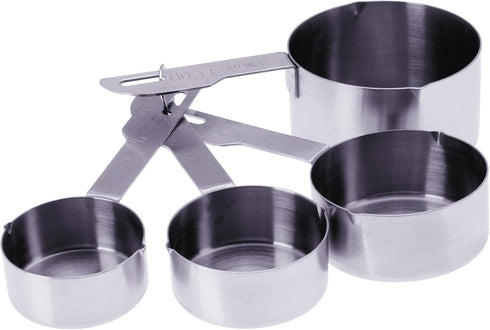 PrepWorks Measuring Cups Set - Stainless Steel or Plastic Cups for Precise Measurement of Dry and Liquid Ingredients...