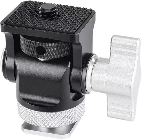 Sutekus Field Monitor Mount Holder with Cold Shoe Swivel and Tilt Adjustable 1/4" Screw Thread Adapter for 5’’ and 7’’ Monitor...