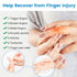 Finger Splint, Set of 2 Trigger Finger Brace with 10 Nylon Sleeves for Sport Injuries, Swelling, Tendon,Finger Stiffness and Sprained Knuckles (Bl...