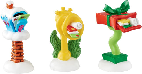 Department 56 Grinch Villages From Wornament-Ville Wacky Mailboxes Accessory, 1.15 inch...