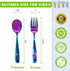 6 Piece Stainless Steel Kids Silverware Set - Child and Toddler Safe Flatware - Kids Utensil Set - Metal Kids Cutlery Set (Includes 3 Small Kids S...