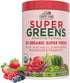 Country Farms Organic Super Greens Berry Flavor, 50 Organic Super Foods, Packed with Fiber, USDA Organic Drink Mix, Fruits, Vegetables, Mushrooms ...