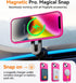 CANSHN for iPhone 14 Case/iPhone 13 Case, Compatible with MagSafe, Translucent Matte Back Slim Shockproof Phone Cover, Hot Pink...