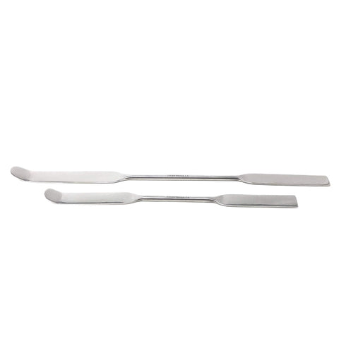 Stainless Steel Double Ended Micro Lab Spatula Sampler, Square & Round Angled End - Chattaway Style (8")...