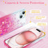 Ruky for iPhone 15 Case, with Screen Protector Glitter Sparkle Flowing Quicksand Waterfall Flexible Soft TPU Protective Women Girls Phone Case for...