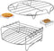 Air Fryer Rack for Air Fryer Oven, Set of 2 Multi-purpose Air Fryer Accessories Metal Double Layer Wire Rack with Skewer for Ninja, Power XL, Coso...