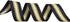 ATRBB 24 Yards 1 Inch Navy/Gold/White Stripe Grosgrain Ribbon Double Face Polyester Colorful Ribbon for Crafts DIY Gift Package Wrapping...