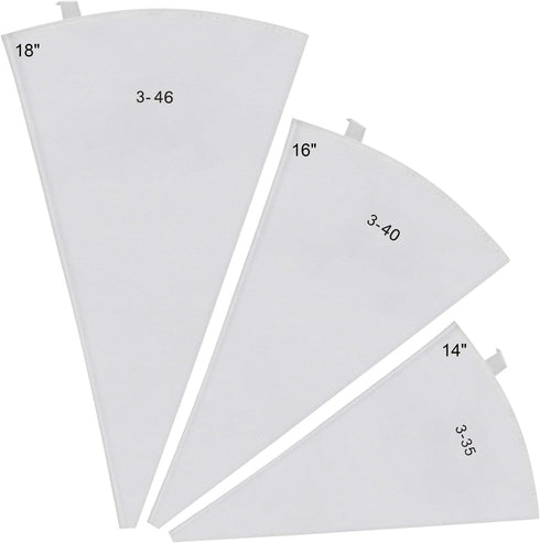 LoveBB 3 Pack Reusable Pastry Piping Bags, 14, 16, 18 Inch Canvas Cake Decorating Bags...