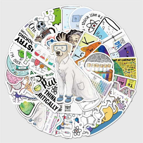 50PCS Pack Chemical Laboratory Equations Chemistry Stickers for DIY Laptops Stationery Phone Case Skateboard Gifts Decals for Kids Birthday Party...