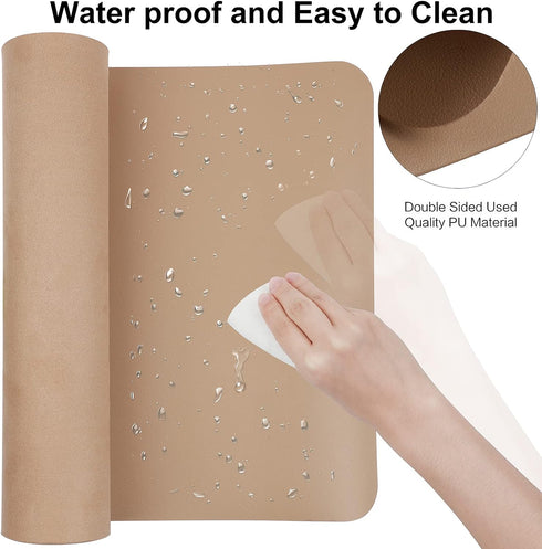 ?Boutilon Leather Mouse Pad,Extended Desk Pad for Keyboard and Mouse Non-Slip Study Desk Writing Pad Desktop Protector for Home Office Accessories...