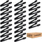 24 Pieces Plastic Salad Tongs, Black Kitchen Serving Tongs, 9 Inch Disposable Utensils Set, Heavy Duty Scalloped, Perfect for Buffets and BBQ, Foo...
