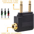 5pcs Airplane Headphone Adapters Golden Plated Dual 3.5mm Male to 3.5mm Female Airplane Headphone Adapter for Audio Jack to Plug Air Plane Flight ...