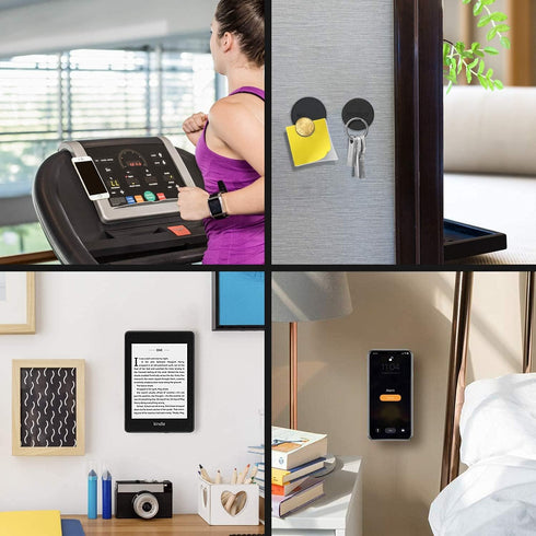 Pack of 2 Phone Magnet Wall Mounted, Large Size Magnetic Phone Attachment Sticker Universal Cellphone Wall Mount Compatible for Apple/Huawei/LG/Sa...