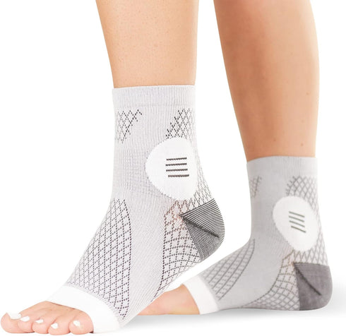BraceAbility Neuropathy Socks for Women and Men - Toeless Compression Foot Neuropathy Socks, Peripheral Neuropathy Socks, Diabetic Neuropathy Sock...