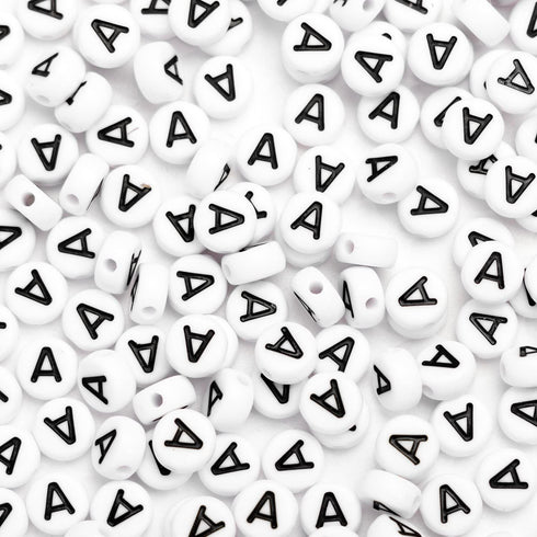 500Pcs Acrylic Letter Beads 7x4mm Alphabet Beads for Jewelry Making Vowel Letter A Beads for Bracelets Making Necklaces DIY (4X7500-A)...