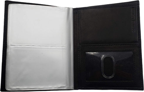 RFID Signal Blocking Leather European Hipster Wallet, Black, 5 x 4.5-Inch...