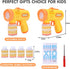 2 Bubble Machine Gun for Kids, Bubble Blower with 4 Bottles Refill Solution, Outdoor Toys Gifts for Toddlers 3-5 Bubble Maker Blaster Birthday, We...