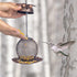 Outdoor Garden Wild Bird Feeder Hanging Bird Feeders, Heavy Duty Copper Metal Mesh Wild Finch Bird Feeder for Outside with Hook for Garden Yard De...