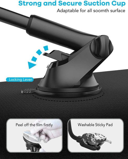 OQTIQ Replacement Suction Cup Mount Part, with Replacement Dashboard Pad Disc, 17.2mm Ball Joint Suction Cup with Adhesive Mounting Disk for Phone...