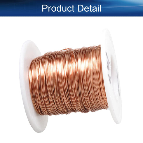 Heyiarbeit 25 AWG Magnet Wire Enameled Copper Wire Enameled Magnet Winding Wire 164 ft 0.0161" Diameter Temperature Rating 155? Magnetic Coil for ...