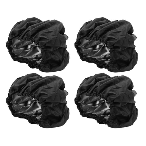 4 Pcs/Set Stroller Wheel Protection Covers Black Wheelchair Tire Protector for Child Kid Baby Stroller Jogger Wheels Protection Covers(L)...