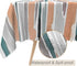 60x102inches Modern Rectangle Tablecloth Teal Orange Grey Abstract Painting Aesthetic Stripe Table Cloth Washable and Reusable Fabric Table Cover ...