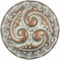 Bezelry 12 Pieces Ferns Swirl Domed Metal Shank Buttons. 18mm (11/16 inch) (Copper White Patina)...