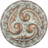 Bezelry 12 Pieces Ferns Swirl Domed Metal Shank Buttons. 18mm (11/16 inch) (Copper White Patina)...
