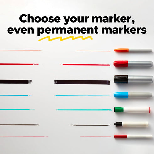 Post-it Easy Erase Permanent Marker Whiteboard Surface, 9.1 in x 9.1 in...