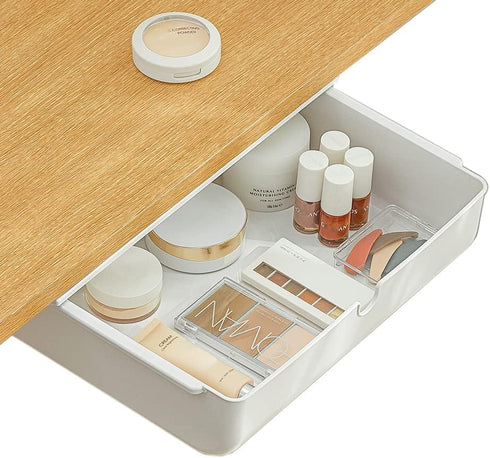 Poeland Under Desk Drawer Self-Stick Storage Organizer for Office Home School Large Size White...