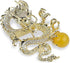 Vintage Large Crystal Flying Dragon Brooch Pin Rhinestone Animal Broach Badge Lapel Pin for Men Pendant...