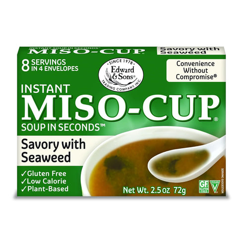 Edward & Sons Seaweed Miso Cup Instant Soup, 2.5 oz...