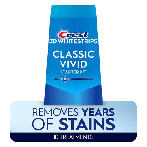 Crest 3D Whitestrips, Classic Vivid, Teeth Whitening Strip Kit, 20 Strips (10 Count Pack)...