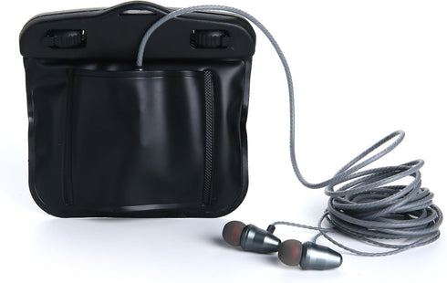 Waterproof MP3 Player Pouch For Swimming With Headphone Jack - Key Holder Case for Car Key Fob Money, MP3 Player. Adjustable Armband and Neck Lany...