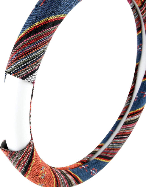 OceeK Car Steering Wheel Cover 15 inch Steering Wheel Cover for Car Cloth Steering Wheel Covers for Women Steering Wheel Cover 15 inch Universal B...