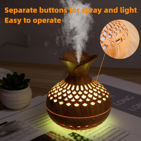 Colorful Mini Humidifier, Flower Shape Humidifier,USB Personal Desktop Cool Humidifier 7 colors,2 Mist Modes,Super Quiet for Car, Office Room, Bed...