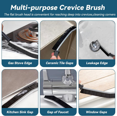3 Pcs Hard Bristle Cleaning Brush, Crevice Gap Cleaning Brush, Small Cleaning Brushes, Toilet Brush, Scrub Brush for Shower Tile, Multifunctional ...