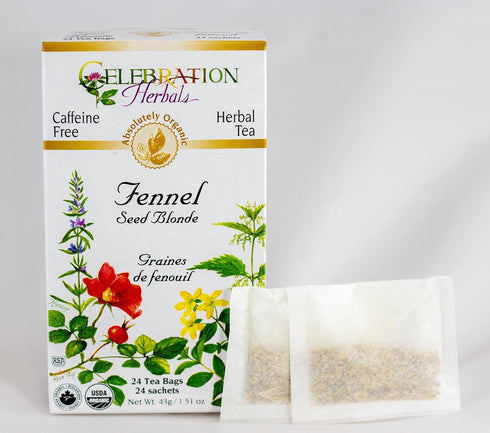 CELEBRATION HERBALS Fennel Seed Blonde Tea Organic 24 Bag, 0.02 Pound...