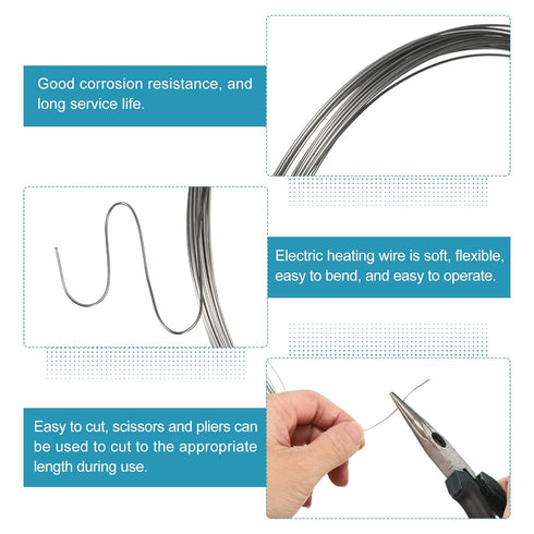 MECCANIXITY 20 Gauge Nichrome 80 Cr20Ni80 Heating Resistance Wire 13ft High Temperature for Electronic Components Repairing...