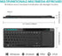 Rii K18 Plus Wireless 3-LED Color Backlit Multimedia Keyboard with Multi-Touch Big Size Trackpad,Rechargable Keyboard for Android TV Box,PC,Smart ...
