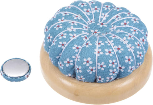 HARFINGTON 2pcs Pin Cushions Sewing Needle Cushion Needle Holder Pincushions with Magnetic Wooden Base for Sewing Quilting Needlework DIY Crafts, ...