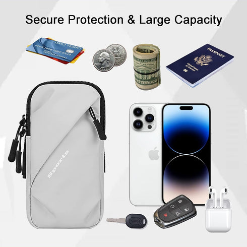 Phone Holder Arm Bands, Small Crossbody Shoulder Holsters Bag with Arm Band, Fits iPhone and All Cell Phones, Use for Running, Walking, Hiking & B...