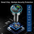 USB C Car Charger Adapter, 4 Port Car Cigarette Lighter USB Charger with LED Voltmeter PD & QC3.0 Car USB Adapter Phone Charger Compatible with iP...