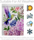 Breeze Decor Purple Hummingbird Garden Flag Friends Birds Flamingo Cardinal Peacock Springtime Natural Wildlife House Decoration Banner Small Yard...
