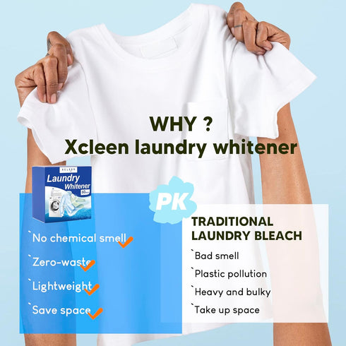 Laundry Whitener Sheets 60 count, Chlorine Free, Fragrance Free Bleach for White Clothes, Safe for Use in All Washing Machines...