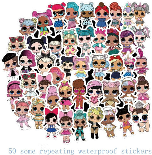 50pcs Surprise! Vinyl Waterproof Stickers for Car, Laptop, Luggage, Skateboard, Motorcycle, Bicycle Decal Graffiti Patches...