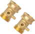 Xiny Tool Brass Garden Hose Shut Off Valve, Heavy Duty 3/4 Inch Solid Brass Garden Hose Shut Off Valve with 4 Extra Rubber Washers (4)...