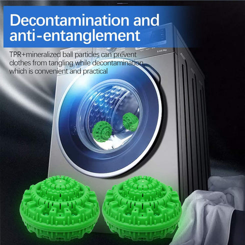 BEJAXEK Nano Ceramic Laundry Ball Washing Ball Powerful Decontamination Washing Machine Magic Anti-Entanglement Cleaning Ball 2PCS-PACK…...
