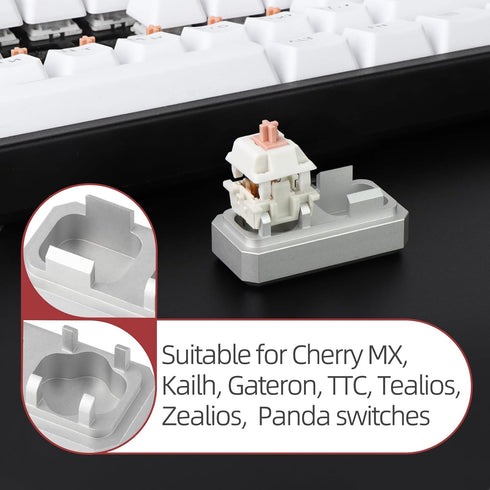 RUNJRX Switch Opener for Cherry MX Akko Gateron TTC Kailh Panda Mechanical Keyboard Switches(Silver?...