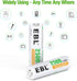 EBL AA Rechargeable Batteries 1.2V 2500mAh High Performance Pre-charged AA Batteries - 8 Pack...